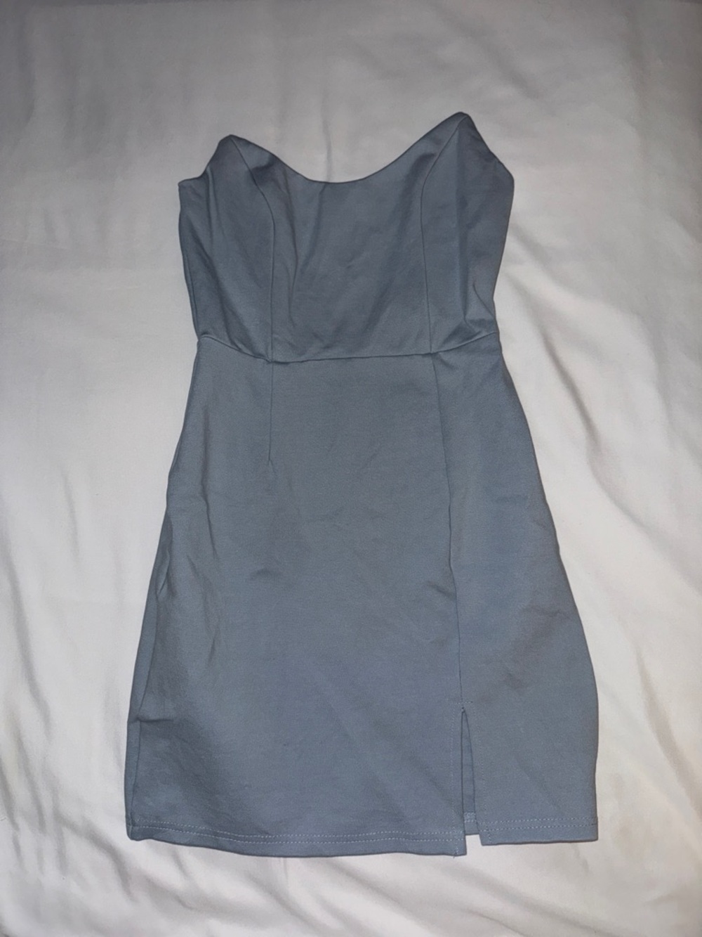 superdown Strapless Powder Blue Bodycon Mini Dress